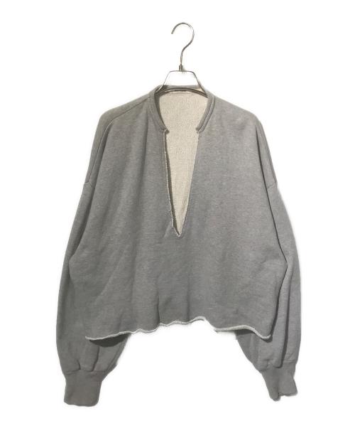 Whim Gazette（ウィムガゼット）Whim Gazette (ウィムガゼット) スウェットVネックプルオーバー グレー サイズ:SIZE Fの古着・服飾アイテム