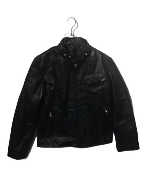 HORN WORKS（ホーンワークス）HORN WORKS (ホーンワークス) シングルライダースジャケット ブラック サイズ:4Lの古着・服飾アイテム