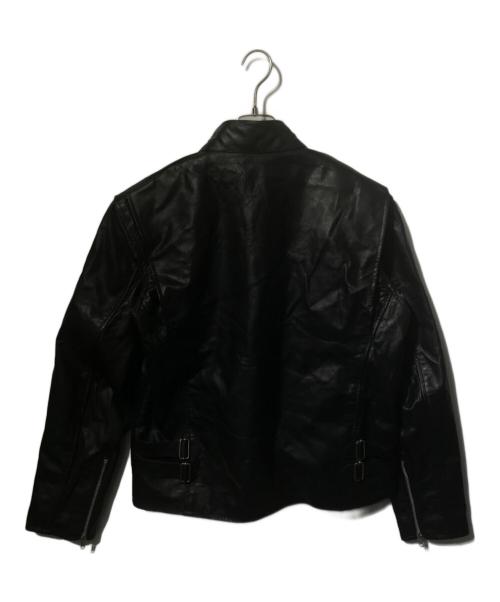 HORN WORKS（ホーンワークス）HORN WORKS (ホーンワークス) シングルライダースジャケット ブラック サイズ:4Lの古着・服飾アイテム