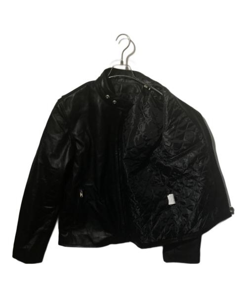 HORN WORKS（ホーンワークス）HORN WORKS (ホーンワークス) シングルライダースジャケット ブラック サイズ:4Lの古着・服飾アイテム