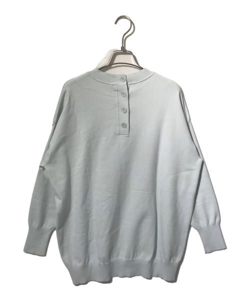 theory luxe（セオリーリュクス）theory luxe (セオリーリュクス) クルーネック プルオーバーニット ブルー サイズ:38の古着・服飾アイテム
