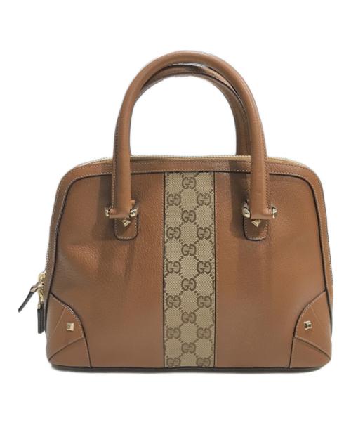 GUCCI（グッチ）GUCCI (グッチ) ハンドバッグ ブラウンの古着・服飾アイテム