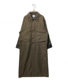NUMBER (N)INE（ナンバーナイン）の古着「コットンサージ ビッグマキシロングコート/ステンカラーコート」｜カーキ