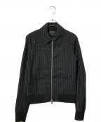 DIESEL Black Goldディーゼル ブラック ゴールド）の古着「スタッズストライプジャケット」｜ブラック