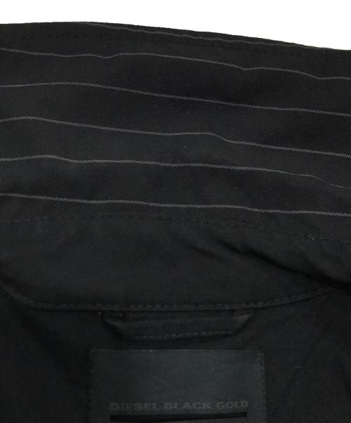 DIESEL Black Gold（ディーゼル ブラック ゴールド）DIESEL BLACK GOLD (ディーゼル ブラック ゴールド) スタッズストライプジャケット ブラック サイズ:SIZE 40の古着・服飾アイテム