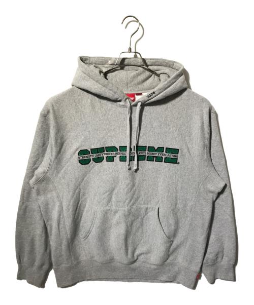 SUPREME（シュプリーム）SUPREME (シュプリーム) Collegiate AcronymHooded Sweatshirt グレー サイズ:SIZE Lの古着・服飾アイテム