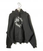 stussy×Denim Tearsステューシー×デニムティアーズ）の古着「プルオーバーパーカー/ロゴフーディー」｜ブラック