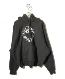 stussy×Denim Tears（ステューシー×デニムティアーズ）の古着「プルオーバーパーカー/ロゴフーディー」｜ブラック