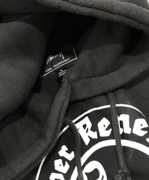 stussy（ステューシー）stussy (ステューシー) Denim Tears (デニムティアーズ) プルオーバーパーカー/ロゴフーディー ブラック サイズ:Lの古着・服飾アイテム