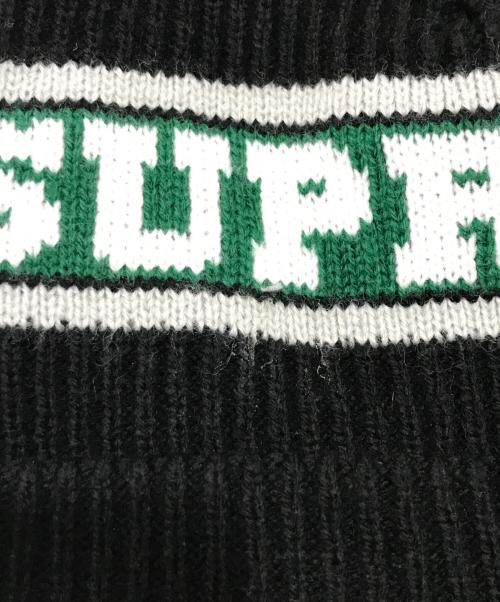 SUPREME（シュプリーム）Supreme (シュプリーム) Big Stripe Beanie/ニット帽 ブラックの古着・服飾アイテム