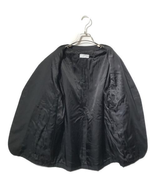 Adam et Rope（アダム エ ロペ）Adam et Rope (アダム エ ロペ) LIMONTAノーカラーダウンジャケット ブラック サイズ:Fの古着・服飾アイテム