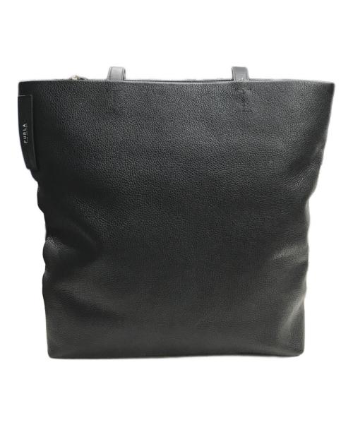FURLA（フルラ）FURLA (フルラ) レザートートバッグ ブラックの古着・服飾アイテム