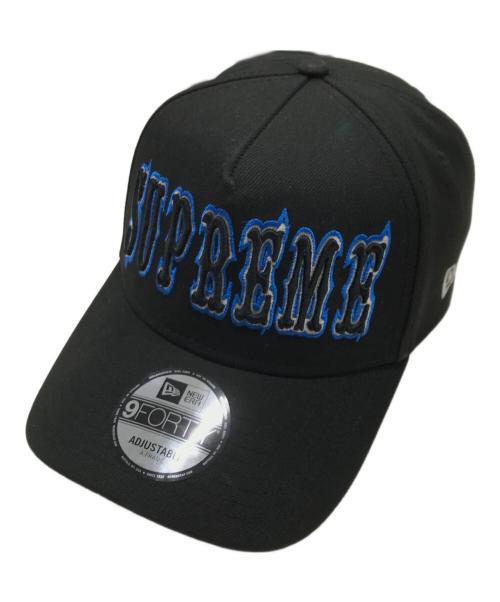 New Era（ニューエラ）New Era (ニューエラ) Supreme (シュプリーム) コラボキャップ ブラックの古着・服飾アイテム