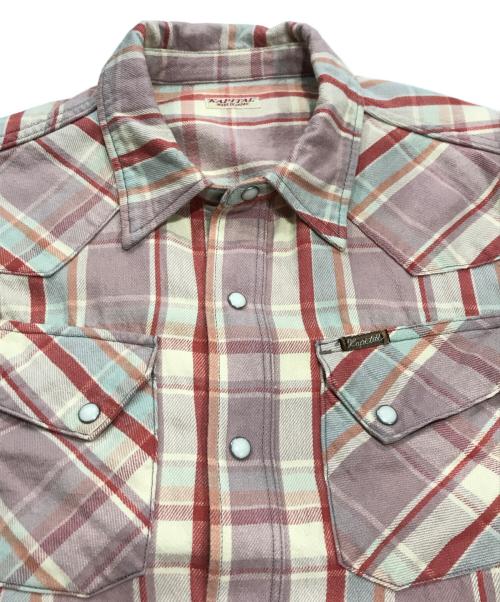KAPITAL（キャピタル）KAPITAL (キャピタル) 長袖シャツ ピンク×レッド サイズ:3の古着・服飾アイテム