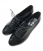 COMME des GARCONS HOMME PLUSコムデギャルソンオムプリュス）の古着「パテントヒールシューズ/レザーシューズ」｜ブラック