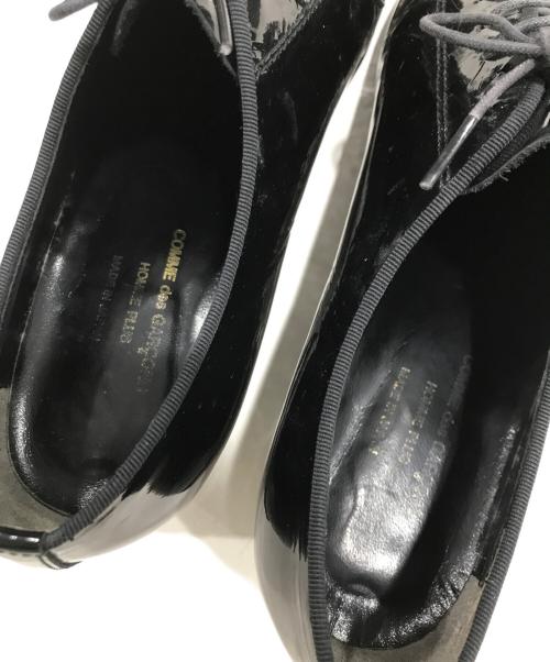COMME des GARCONS HOMME PLUS（コムデギャルソンオムプリュス）COMME des GARCONS HOMME PLUS (コムデギャルソンオムプリュス) パテントヒールシューズ/レザーシューズ ブラック サイズ:25cmの古着・服飾アイテム