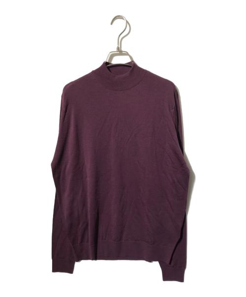 JOHN SMEDLEY（ジョンスメドレー）JOHN SMEDLEY (ジョンスメドレー) メリノウールハイネックニット パープル サイズ:Ｌの古着・服飾アイテム