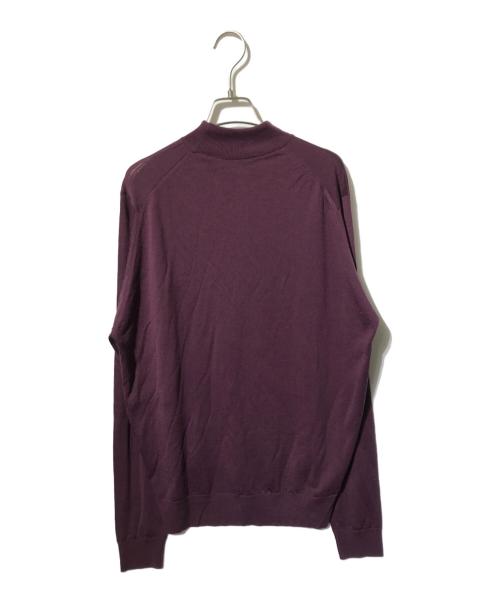 JOHN SMEDLEY（ジョンスメドレー）JOHN SMEDLEY (ジョンスメドレー) メリノウールハイネックニット パープル サイズ:Ｌの古着・服飾アイテム