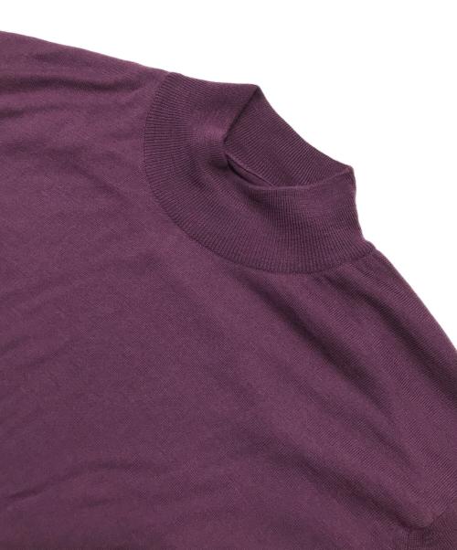 JOHN SMEDLEY（ジョンスメドレー）JOHN SMEDLEY (ジョンスメドレー) メリノウールハイネックニット パープル サイズ:Ｌの古着・服飾アイテム