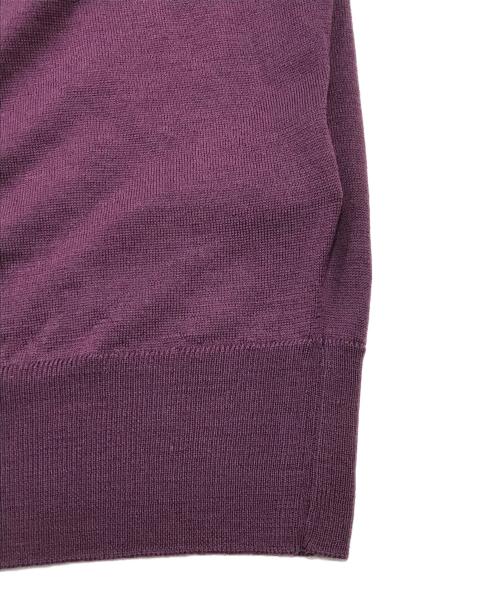 JOHN SMEDLEY（ジョンスメドレー）JOHN SMEDLEY (ジョンスメドレー) メリノウールハイネックニット パープル サイズ:Ｌの古着・服飾アイテム