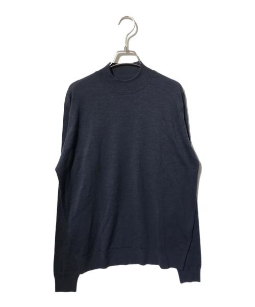 JOHN SMEDLEY（ジョンスメドレー）JOHN SMEDLEY (ジョンスメドレー) メリノウールハイネックニット ネイビー サイズ:Ｌの古着・服飾アイテム