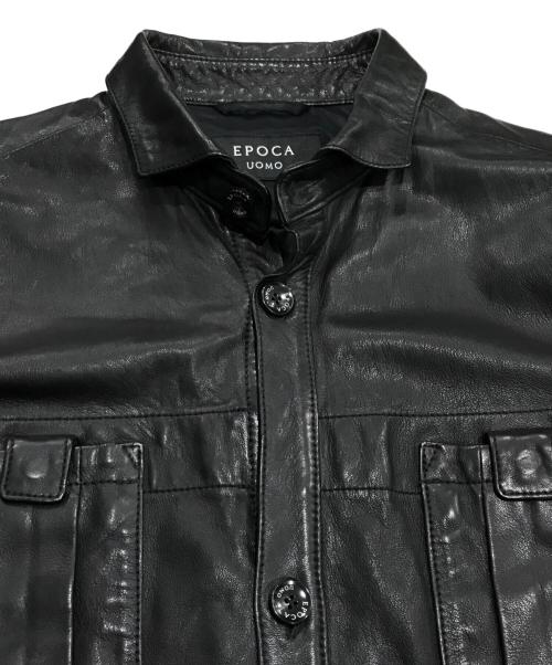 EPOCA UOMO（エポカ ウォモ）EPOCA UOMO (エポカ ウォモ) ラムレザージャケット ブラック サイズ:48の古着・服飾アイテム