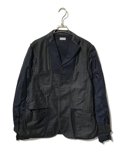 kolor/BEACON（カラービーコン）kolor/BEACON (カラービーコン) 異素材切替ジャケット ブラック×ネイビー サイズ:1の古着・服飾アイテム