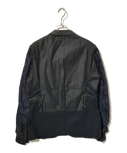 kolor/BEACON（カラービーコン）kolor/BEACON (カラービーコン) 異素材切替ジャケット ブラック×ネイビー サイズ:1の古着・服飾アイテム