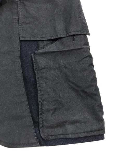 kolor/BEACON（カラービーコン）kolor/BEACON (カラービーコン) 異素材切替ジャケット ブラック×ネイビー サイズ:1の古着・服飾アイテム