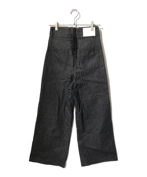 CAMPHOR WOOD（カンファーウッド）CAMPHOR WOOD (カンファーウッド) レースアップセイラーヘリンボーンデニム/デニムパンツ/ジーンズ ブラック サイズ:Ｓの古着・服飾アイテム
