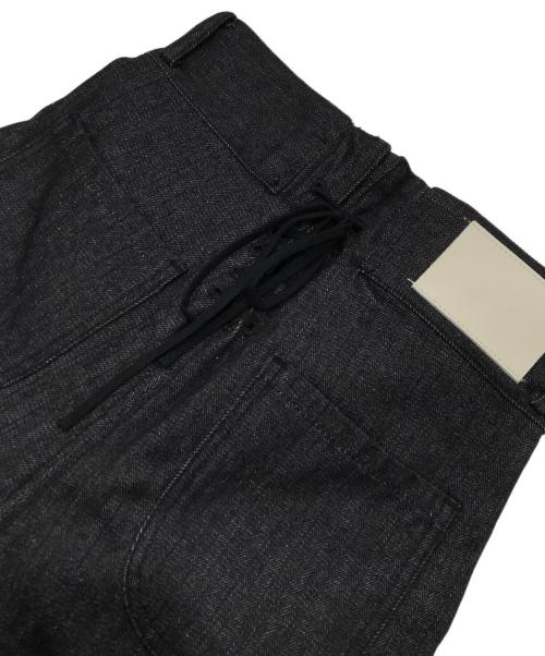 CAMPHOR WOOD（カンファーウッド）CAMPHOR WOOD (カンファーウッド) レースアップセイラーヘリンボーンデニム/デニムパンツ/ジーンズ ブラック サイズ:Ｓの古着・服飾アイテム