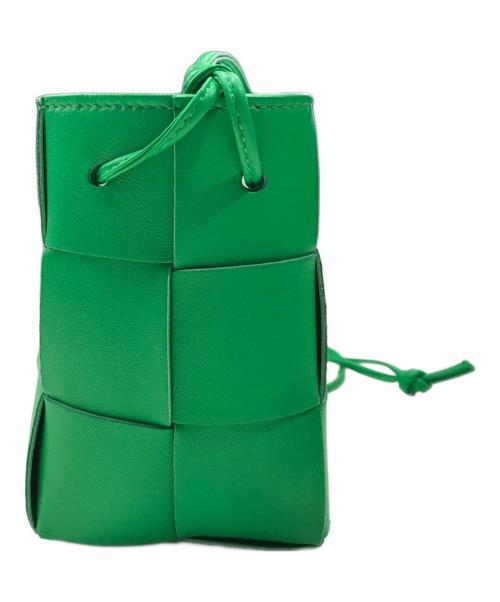 BOTTEGA VENETA（ボッテガベネタ）BOTTEGA VENETA (ボッテガベネタ) カセットミニバケットショルダーバッグ グリーンの古着・服飾アイテム