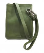 JIL SANDERジルサンダー）の古着「LINK POUCH クロスボディバッグ」｜グリーン