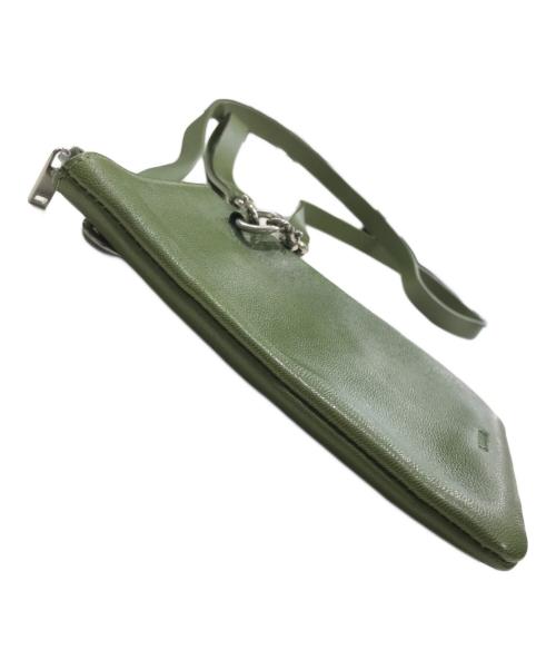 JIL SANDER（ジルサンダー）JIL SANDER (ジルサンダー) LINK POUCH クロスボディバッグ グリーンの古着・服飾アイテム