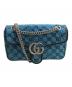 GUCCI（グッチ）の古着「GGマーモントキルティングショルダーバッグ」｜ブルー