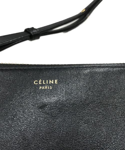 CELINE（セリーヌ）CELINE (セリーヌ) トリオラージショルダーバッグ ブラックの古着・服飾アイテム