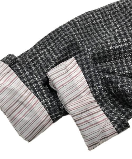 ERMENEGILDO ZEGNA（エルメネジルド・ゼニア）ERMENEGILDO ZEGNA (エルメネジルド・ゼニア) シルク＆カシミヤブレンドテーラードジャケット/チェックジャケット グレー サイズ: 100-AB7の古着・服飾アイテム
