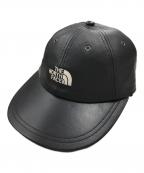 THE NORTH FACE×SUPREMEザ ノース フェイス×シュプリーム）の古着「レザー 6パネル キャップ」｜ブラック