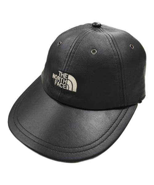 THE NORTH FACE（ザ ノース フェイス）THE NORTH FACE (ザ ノース フェイス) Supreme (シュプリーム) レザー 6パネル キャップ ブラックの古着・服飾アイテム
