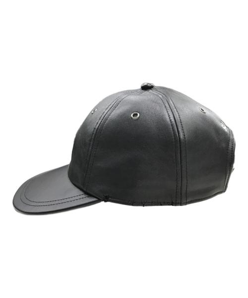 THE NORTH FACE（ザ ノース フェイス）THE NORTH FACE (ザ ノース フェイス) Supreme (シュプリーム) レザー 6パネル キャップ ブラックの古着・服飾アイテム