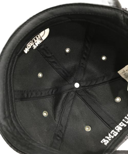 THE NORTH FACE（ザ ノース フェイス）THE NORTH FACE (ザ ノース フェイス) Supreme (シュプリーム) レザー 6パネル キャップ ブラックの古着・服飾アイテム