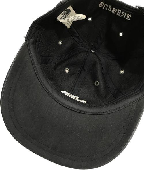 THE NORTH FACE（ザ ノース フェイス）THE NORTH FACE (ザ ノース フェイス) Supreme (シュプリーム) レザー 6パネル キャップ ブラックの古着・服飾アイテム