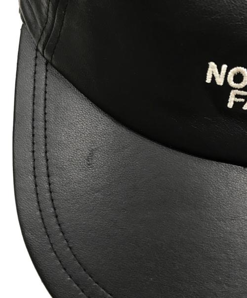 THE NORTH FACE（ザ ノース フェイス）THE NORTH FACE (ザ ノース フェイス) Supreme (シュプリーム) レザー 6パネル キャップ ブラックの古着・服飾アイテム