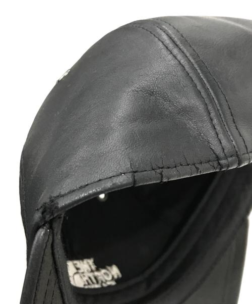 THE NORTH FACE（ザ ノース フェイス）THE NORTH FACE (ザ ノース フェイス) Supreme (シュプリーム) レザー 6パネル キャップ ブラックの古着・服飾アイテム
