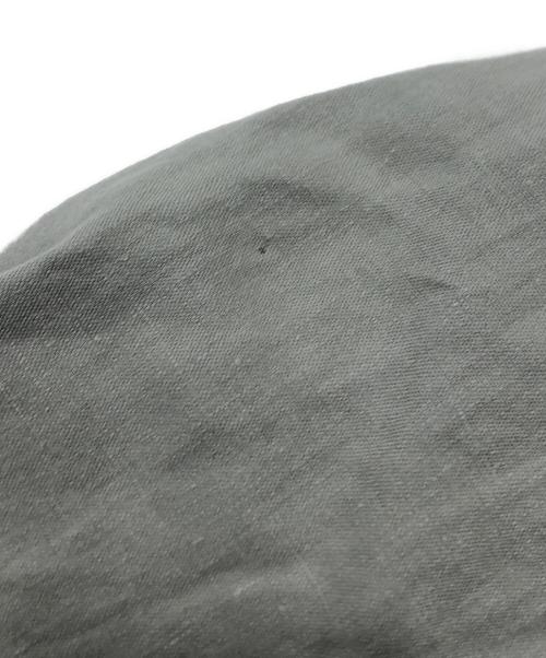 HEUGN（ユーゲン）HEUGN (ユーゲン) Linen Rob ヘビーリネンバンドカラーシャツ/ノーカラーシャツ グレー サイズ:3の古着・服飾アイテム