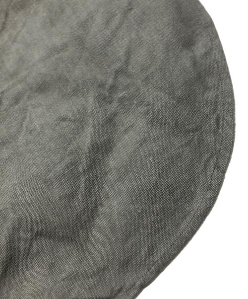 HEUGN（ユーゲン）HEUGN (ユーゲン) Linen Rob ヘビーリネンバンドカラーシャツ/ノーカラーシャツ グレー サイズ:3の古着・服飾アイテム