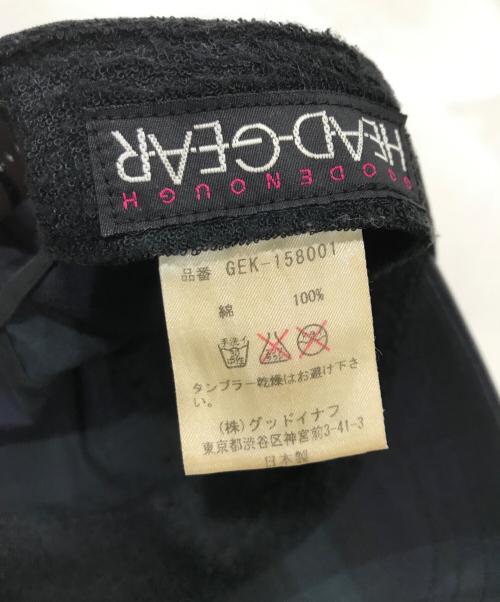 GOODENOUGH（グッドイナフ）GOODENOUGH (グッドイナフ) クラシック刺繍ロゴキャップ ブラック×グリーンの古着・服飾アイテム