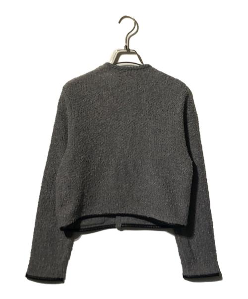 MACPHEE（マカフィー）MACPHEE (マカフィー) パイピングクルーネックカーディガン グレー サイズ:Ｓの古着・服飾アイテム
