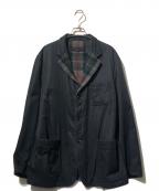 COMME des GARCONS HOMMEコムデギャルソン オム）の古着「3Bギャバジンジャケット」｜ネイビー