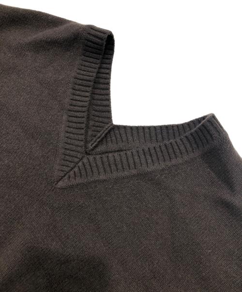 ETRE TOKYO（エトレトウキョウ）ETRE TOKYO (エトレトウキョウ) Vネック2wayニットプルオーバー ブラウン サイズ:Freeの古着・服飾アイテム